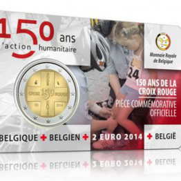 2€ belgio 2014 croce rossa vers. Francia