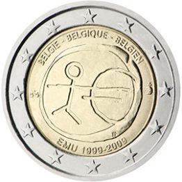 Photography of commemorative Euro coins