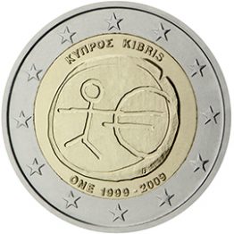 Photography of commemorative Euro coins