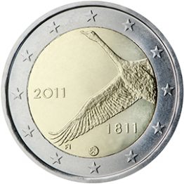 Photography of commemorative Euro coins