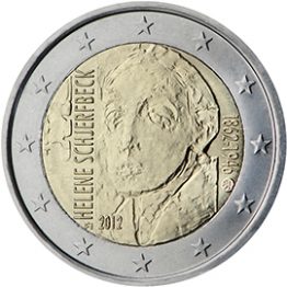 Photography of commemorative Euro coins