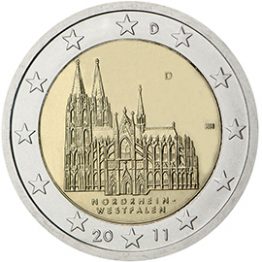 Photography of commemorative Euro coins