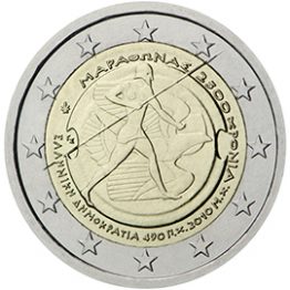 Photography of commemorative Euro coins