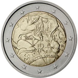 Photography of commemorative Euro coins