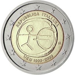 Photography of commemorative Euro coins