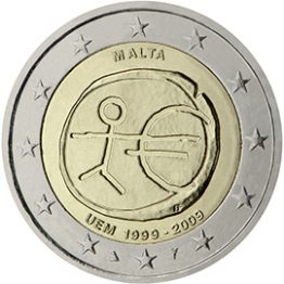 Photography of commemorative Euro coins