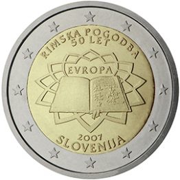 Photography of commemorative Euro coins