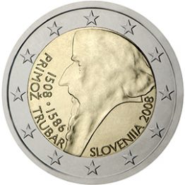 Photography of commemorative Euro coins