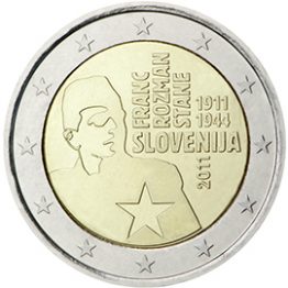 Photography of commemorative Euro coins