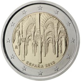 Photography of commemorative Euro coins