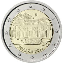 Photography of commemorative Euro coins