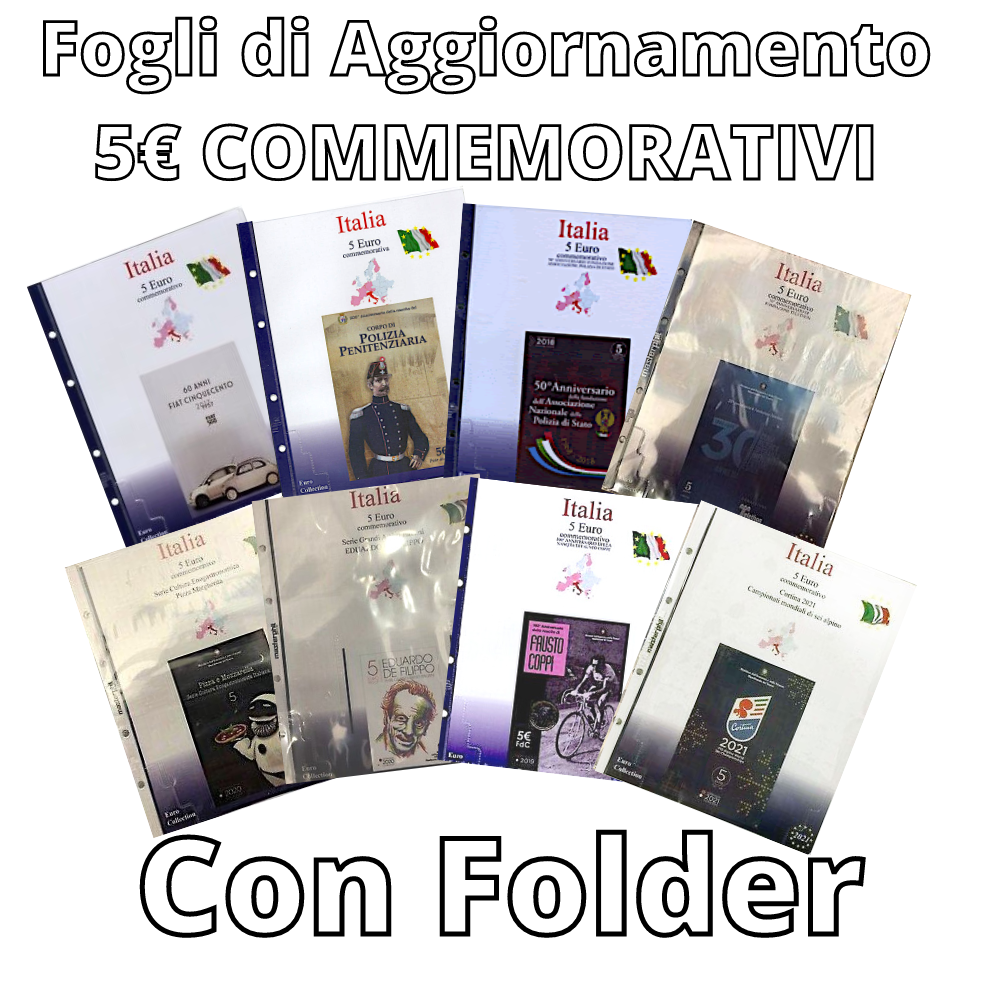 AGG. 5€ COMMEMORATIVE ITALIA IN FOLDER – Numismatica Euromania