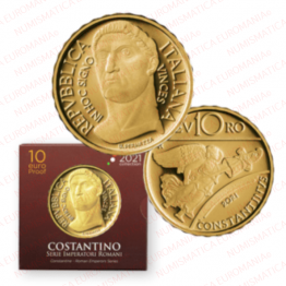 10€ Italia 2021 oro Costantino