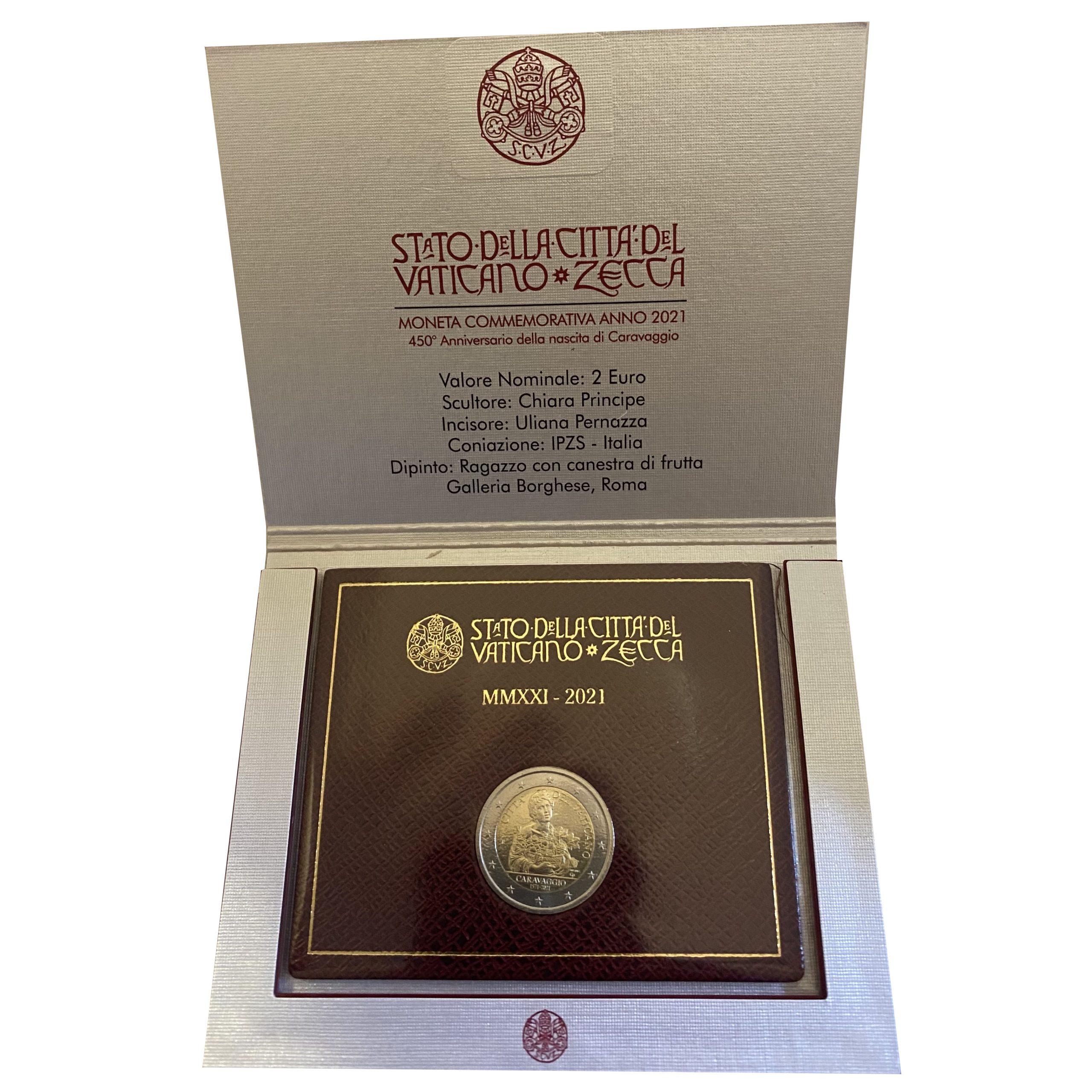 MONETA COMMEMORATIVA 2 EURO 2021 - 450° Anniversario della nascita