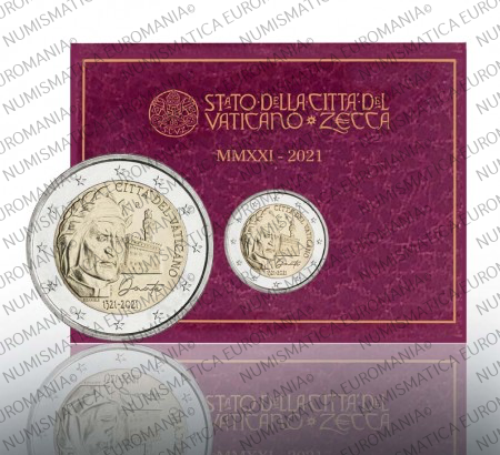 2 VATICANO 2021 DANTE ALIGHIERI Numismatica Euromania