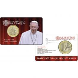 1€ conincard papa francesco