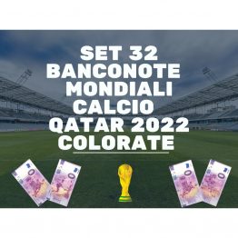 SET 32 BANCONOTE MONDIALI CALCIO 2022