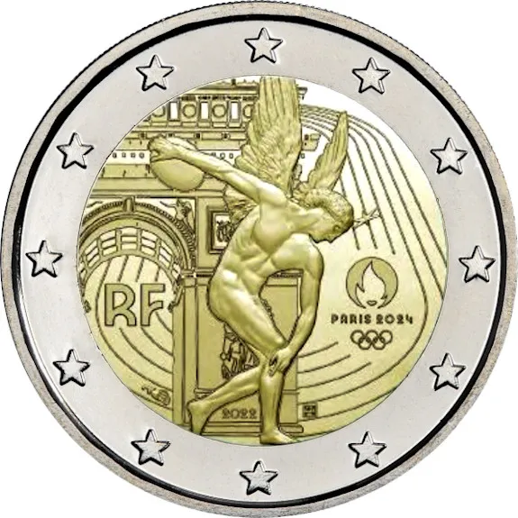 2 euro Olimpiadi Parigi (2022), Francia