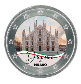 2 EURO COLORATO DUOMO DI MILANO – Numismatica Euromania