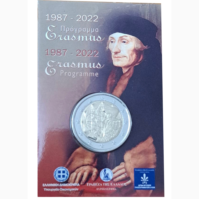 2€ grecia 2022 erasmus coincard