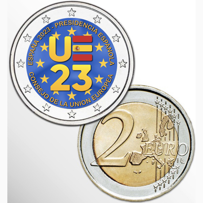 2€ SPAGNA PRESIDENZA COLOR