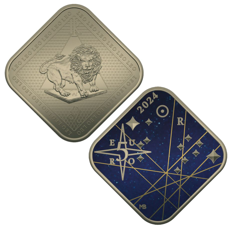 5€ ZODIACO LEONE BRONZO