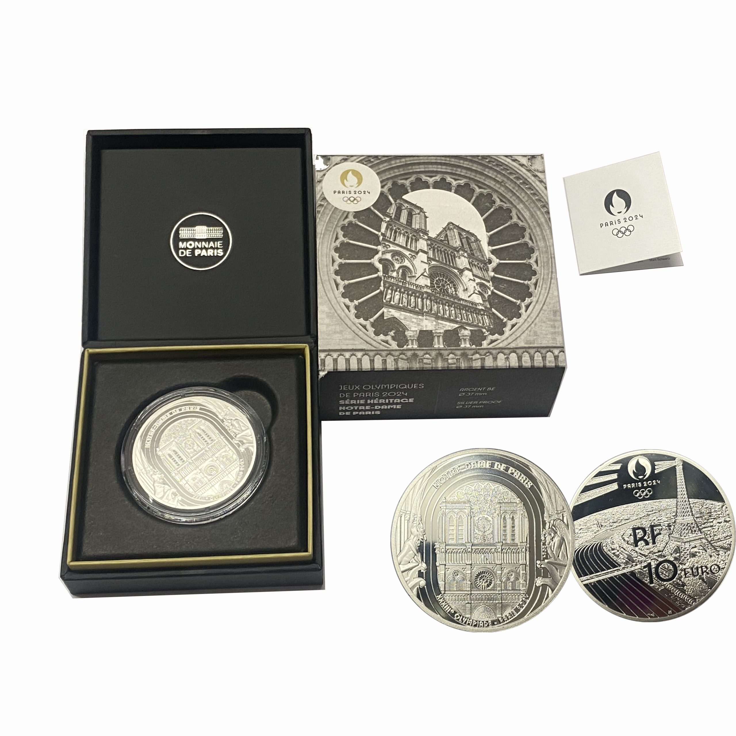 FRANCIA 2024 10 EURO ARGENTO SERIE HERITAGE NOTRE-DAME DE PARIS