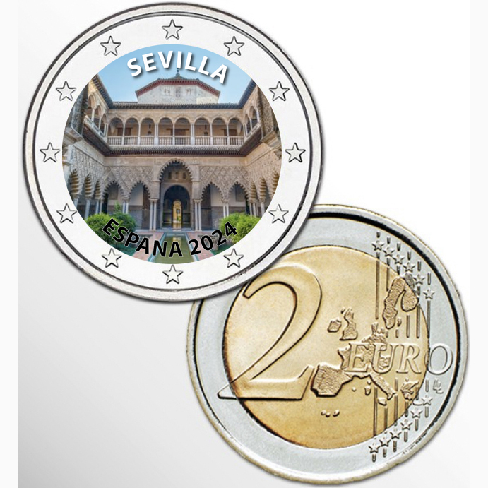 SPAGNA 2024 SEVILLA 2 EURO COLORATI