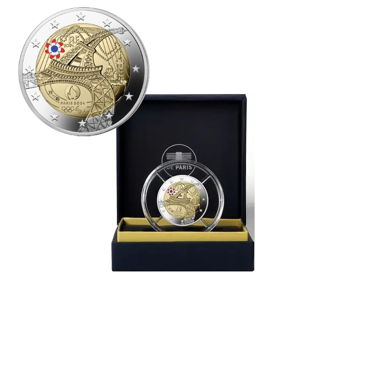 FRANCIA 2024 2 EURO PROOF FIACCOLA OLIMPICA 2