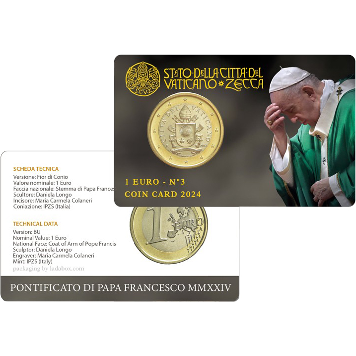 1€ vaticano 2024 n.3 1€ vaticano 2024 n.3