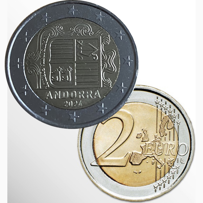 2 EURO ANDORRA 2024 NON COMMEMORATIVO 2 EURO ANDORRA 2024 NON COMMEMORATIVO