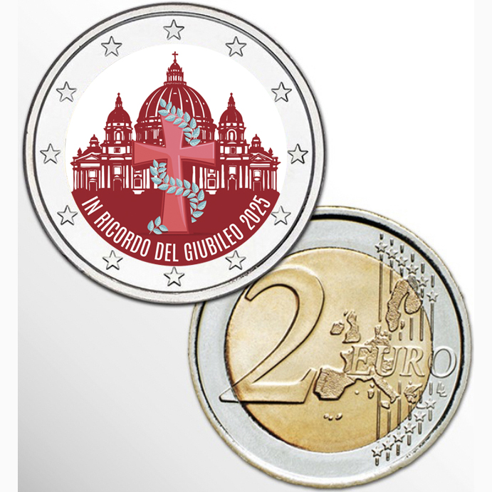 2 EURO COLOR GIUBILEO 2025 VATICANO 2 EURO COLOR GIUBILEO 2025 VATICANO