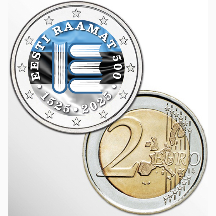 2 EURO ESTONIA 2025 LINGUA COLOR