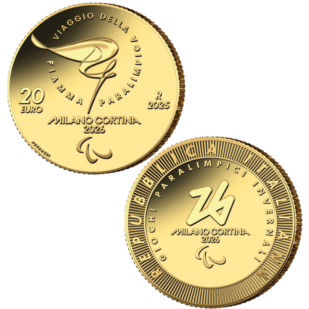 20 euro oro Giochi PARALIMPICI Invernali Milano Cortina 2026