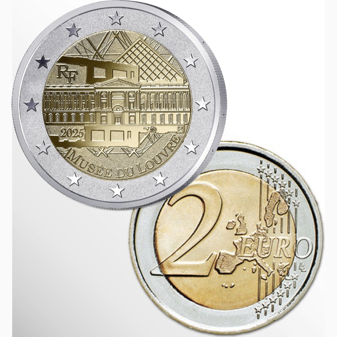 2 € FRANCIA 2025 LOUVRE SCIOLTA