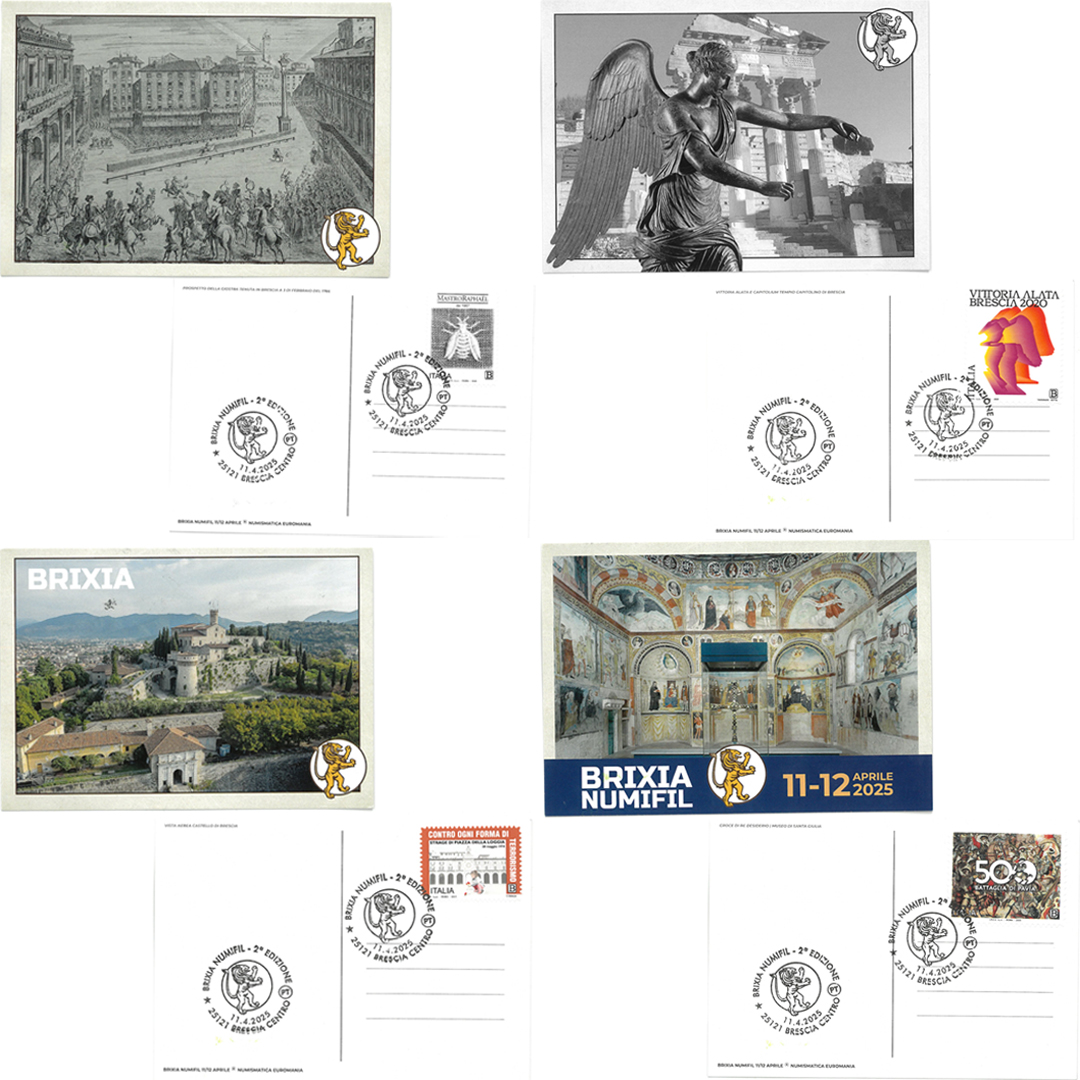 11 aprile Set cartoline numifil brixia 2025 11 aprile Set cartoline numifil brixia 2025