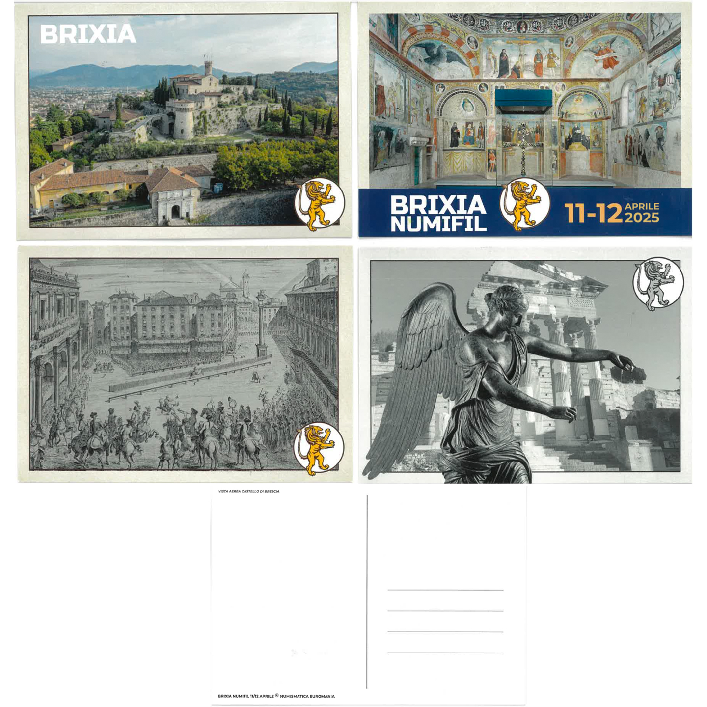Set cartoline brixia numifil aprile 2025 Set cartoline brixia numifil aprile 2025