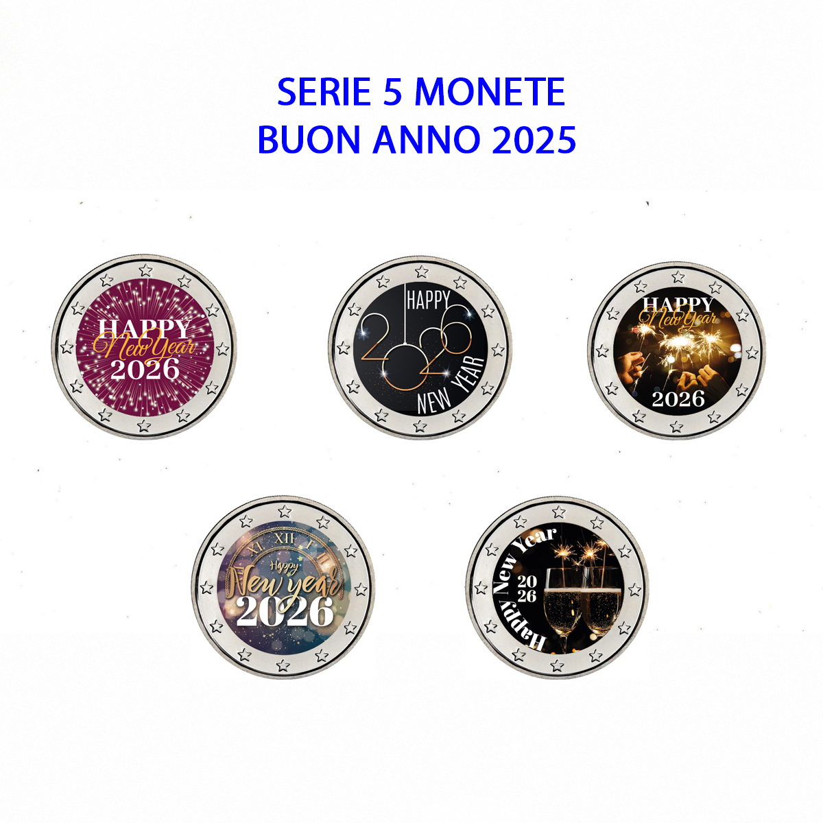 SERIE 5 MONETE BUON ANNO